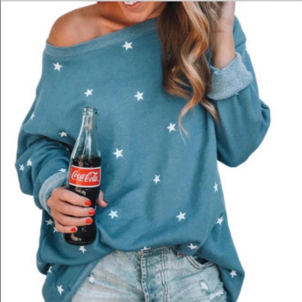 Blue stars oversized sweater - new!